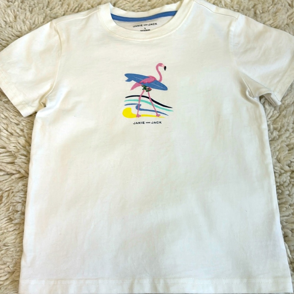 Janie and Jack flamingo tee